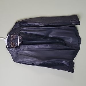 Mens leather jacket designer stylish